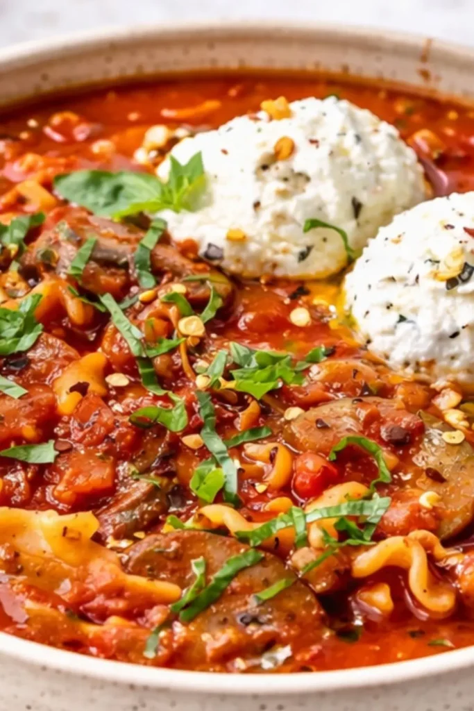 Easy Vegan Lasagna Soup