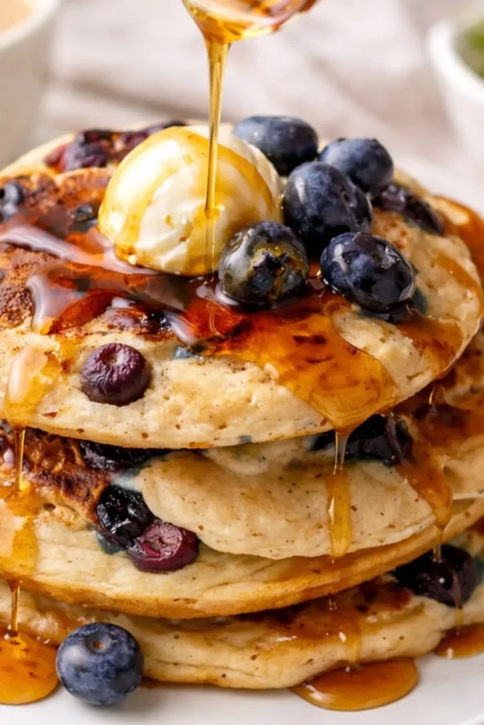 Fluffy Vegan Blueberry Pancakes