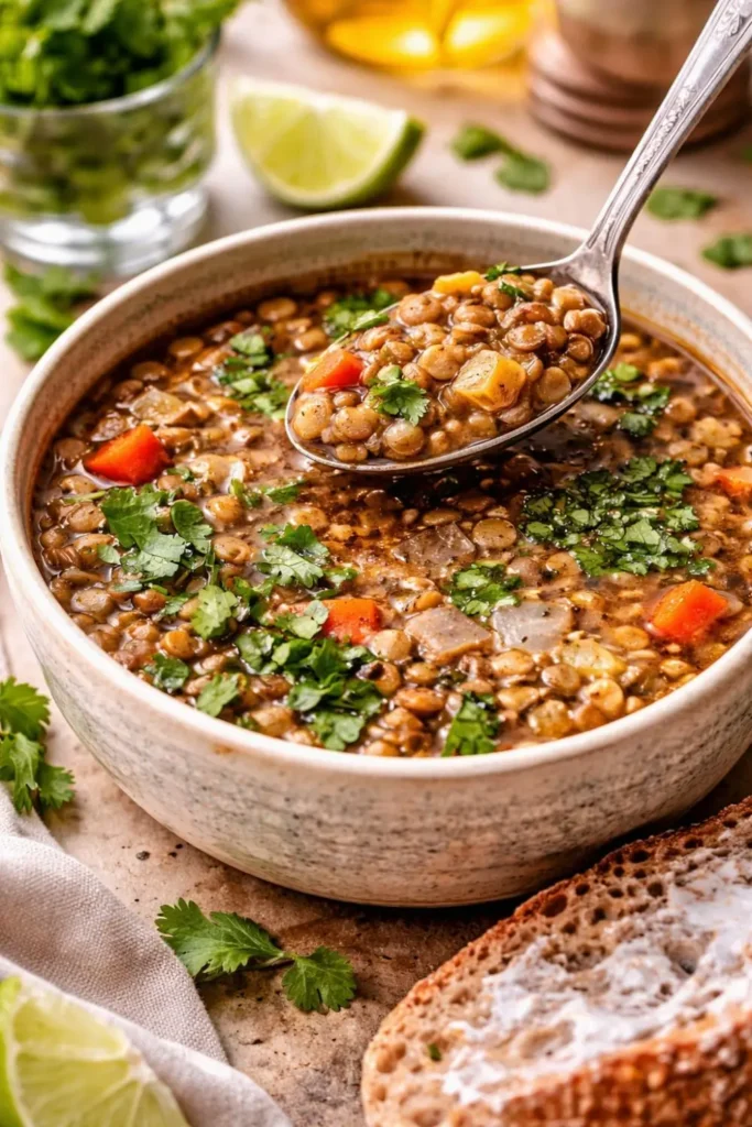 High-Protein Vegan Crockpot Lentil and Chickpea Stew
