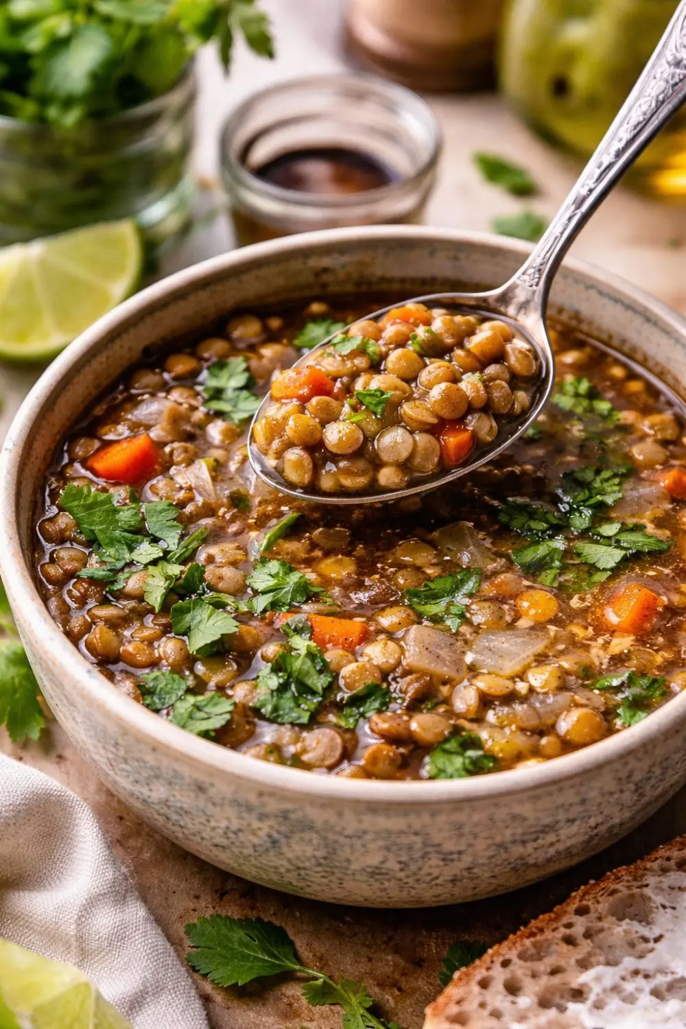 High-Protein Vegan Crockpot Lentil and Chickpea Stew