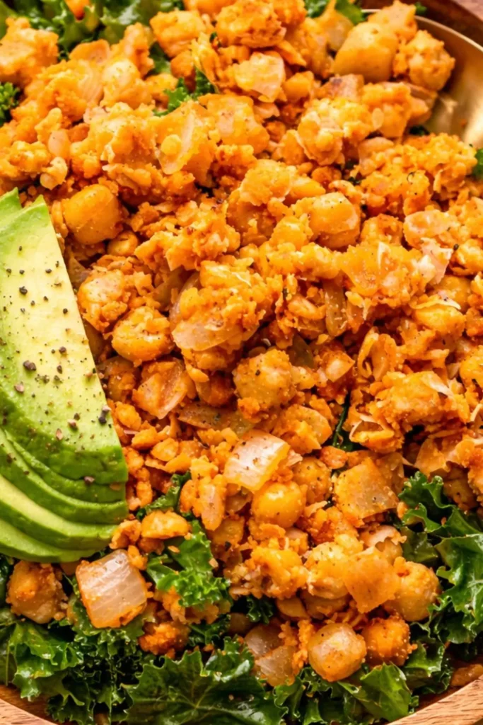 Savory Vegan Avocado Chickpea Scramble