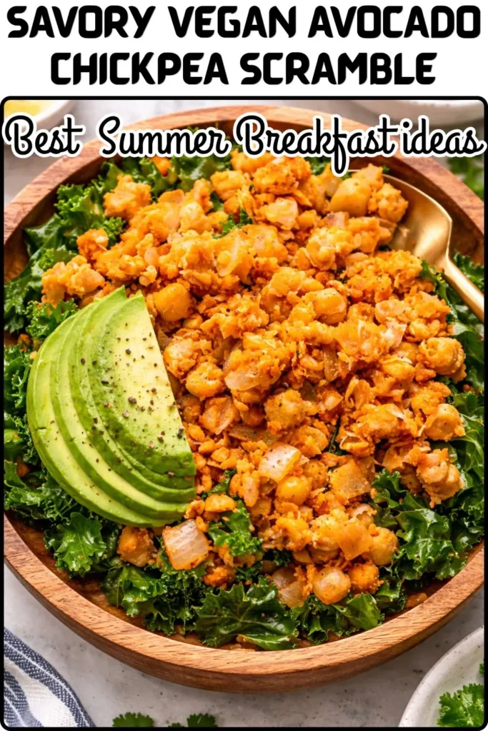 Savory Vegan Avocado Chickpea Scramble
