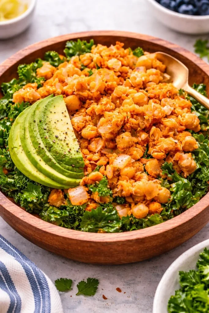Savory Vegan Avocado Chickpea Scramble