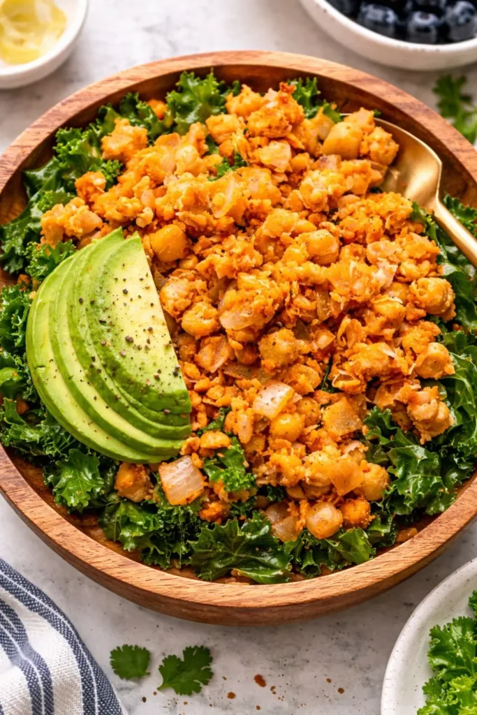Savory Vegan Avocado Chickpea Scramble