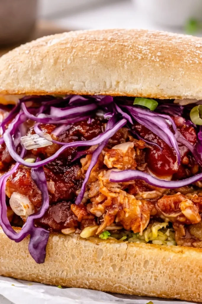 Slow Cooker Vegan BBQ Jackfruit Sandwiches