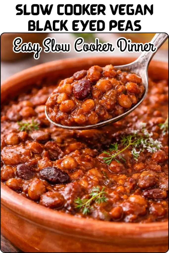 Slow Cooker Vegan Black Eyed Peas