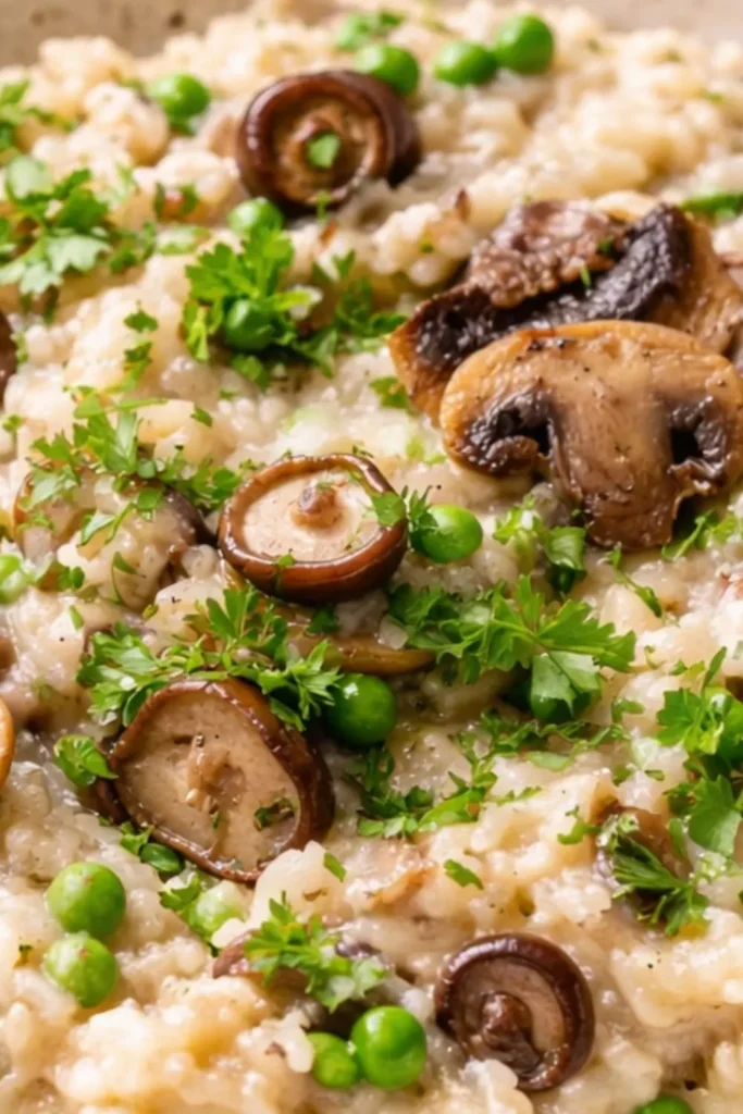Slow Cooker Vegan Mushroom Risotto