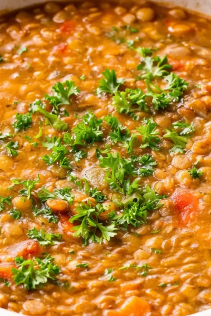 Slow Cooker Vegan Red Lentil Dal