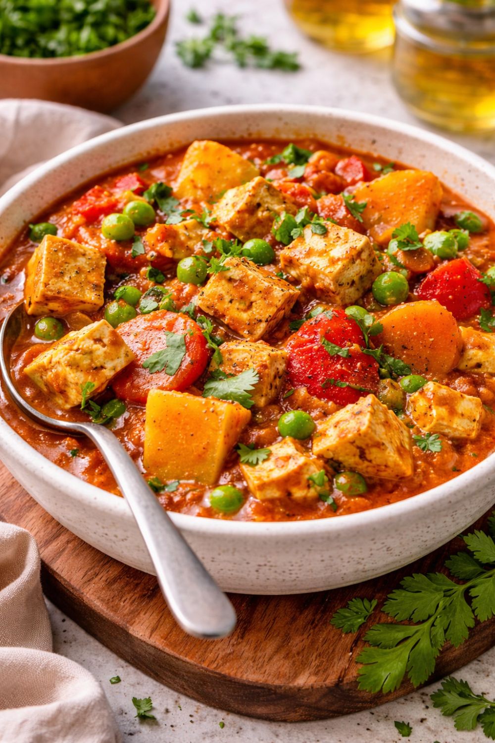 Slow Cooker Vegan Tofu Tikka Masala