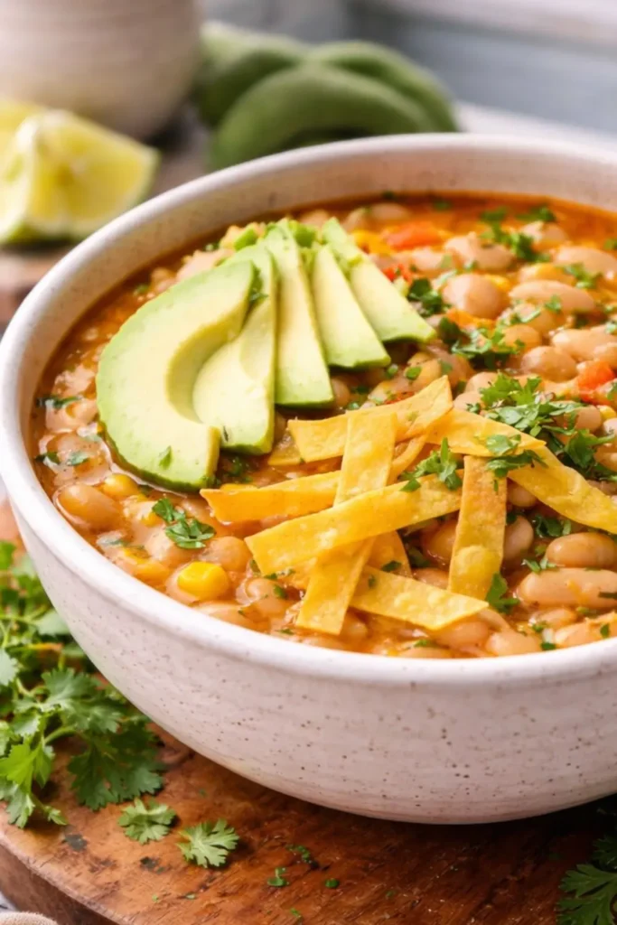 The BEST Vegan White Bean Chili Crockpot