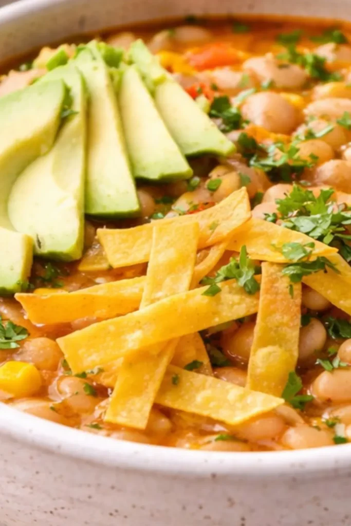 The BEST Vegan White Bean Chili Crockpot
