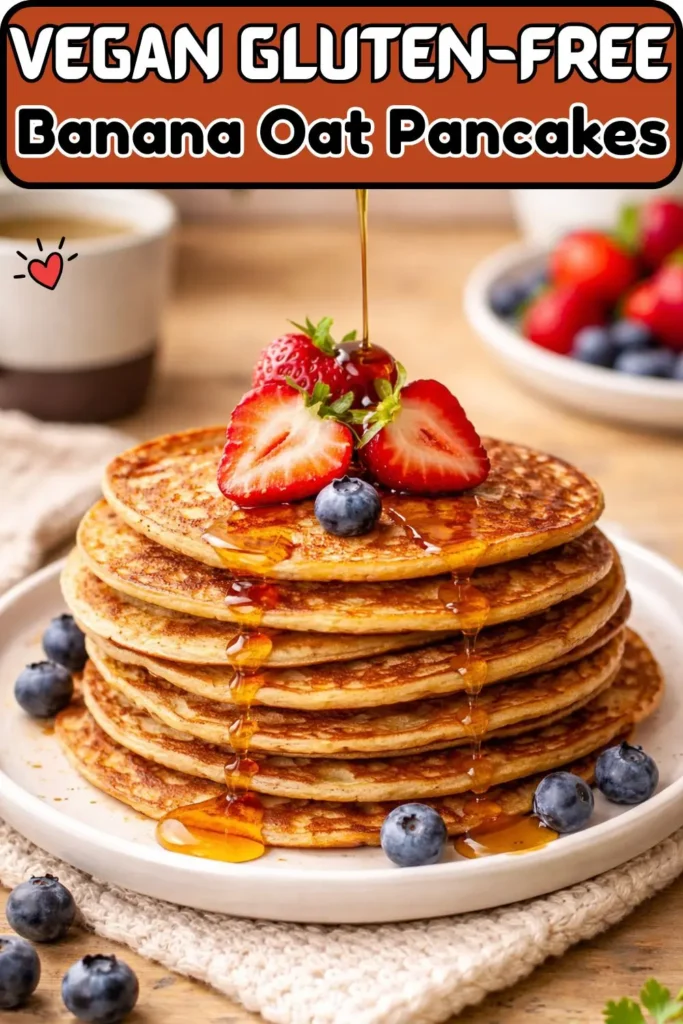 Vegan Gluten-Free Banana Oat Pancakes
