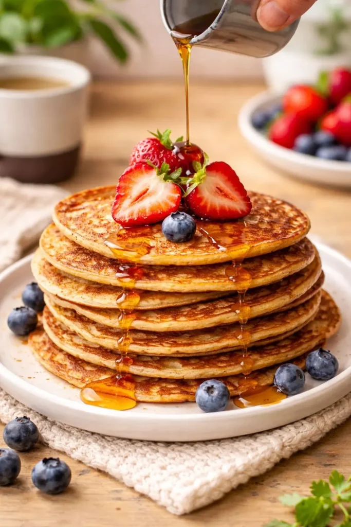 Vegan Gluten-Free Banana Oat Pancakes