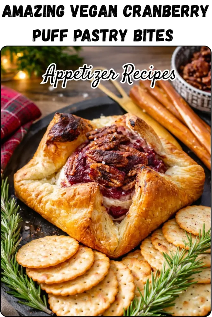 Amazing Vegan Cranberry Puff Pastry Bites