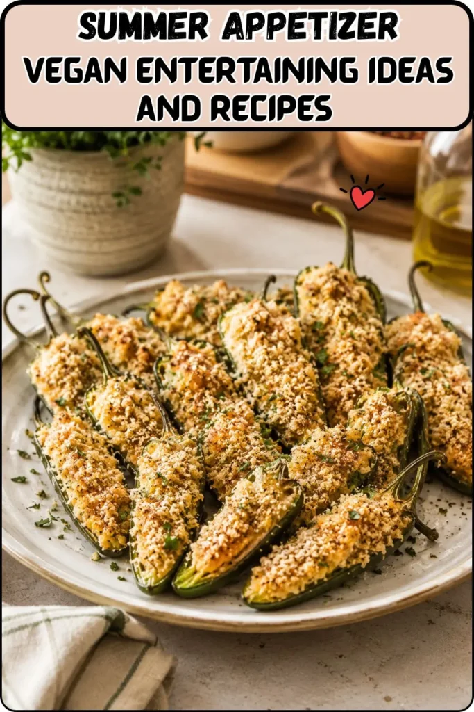 Baked Vegan Jalapeño Poppers