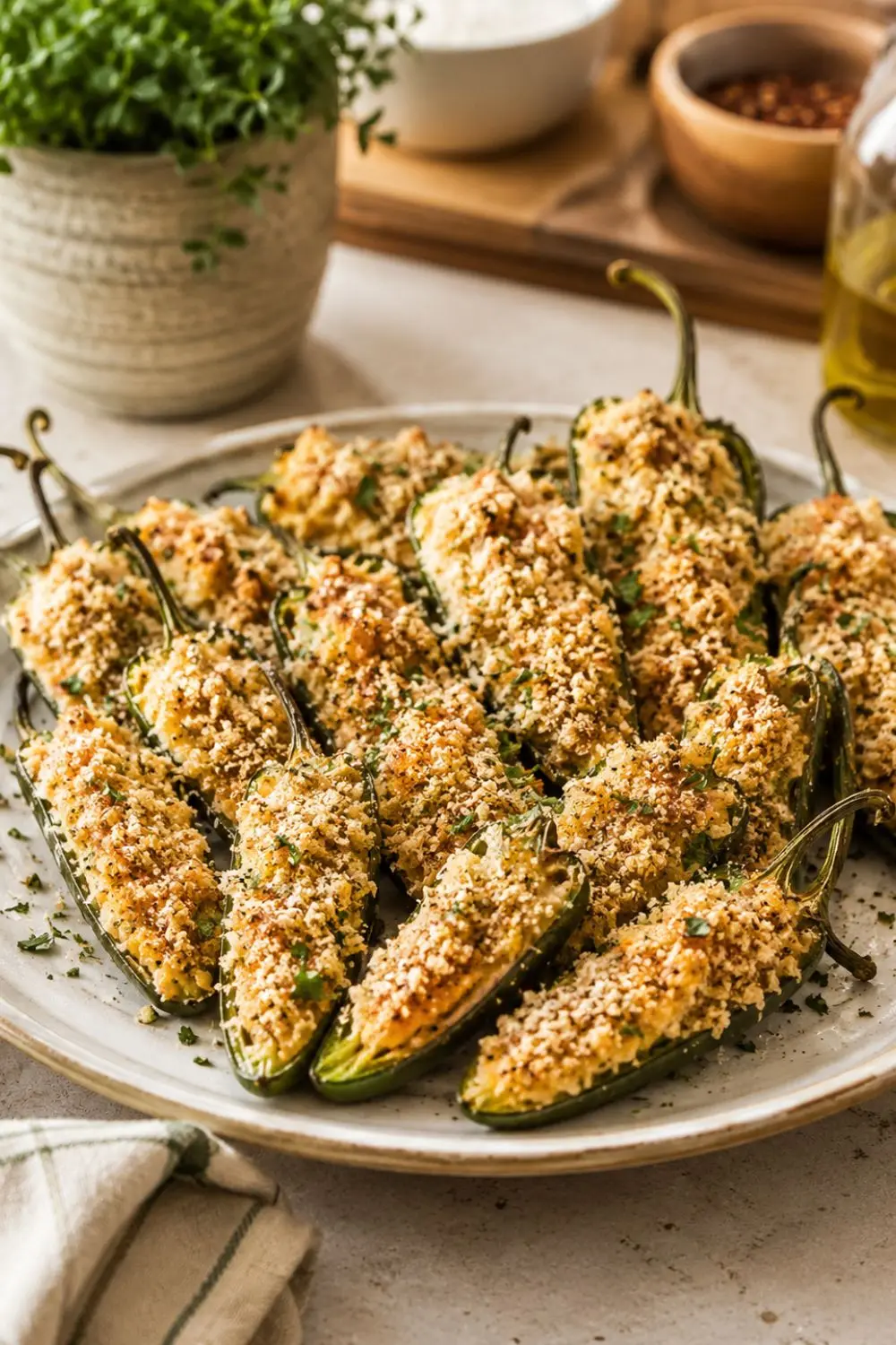 Baked Vegan Jalapeño Poppers