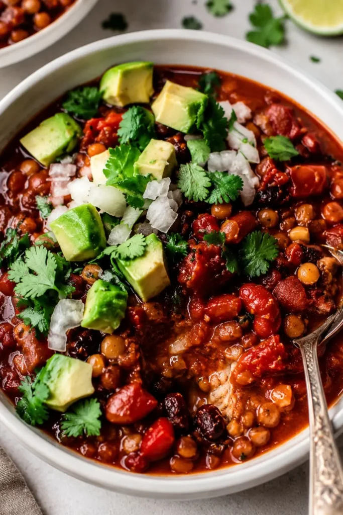 Crockpot Vegan Lentil and Corn Chili