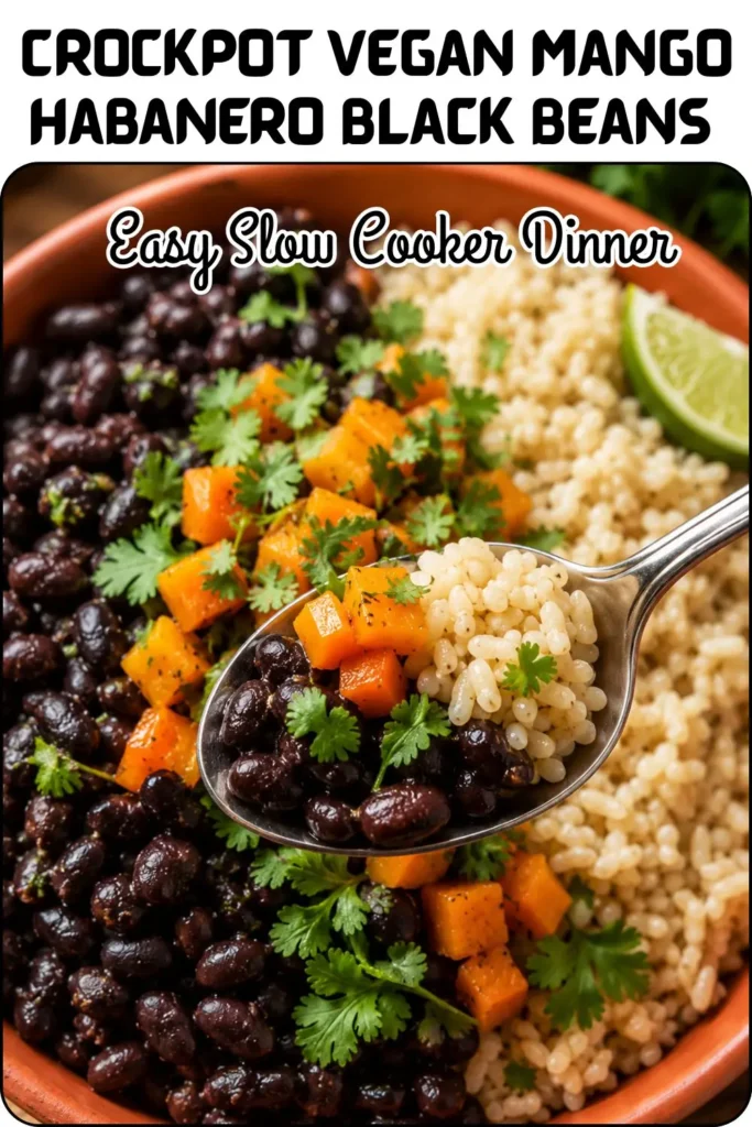 Crockpot Vegan Mango Habanero Black Beans