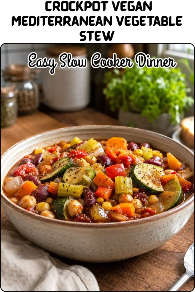 Crockpot Vegan Mediterranean Vegetable Stew