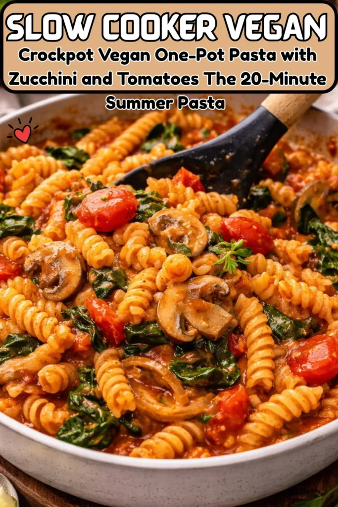 Crockpot Vegan One-Pot Pasta