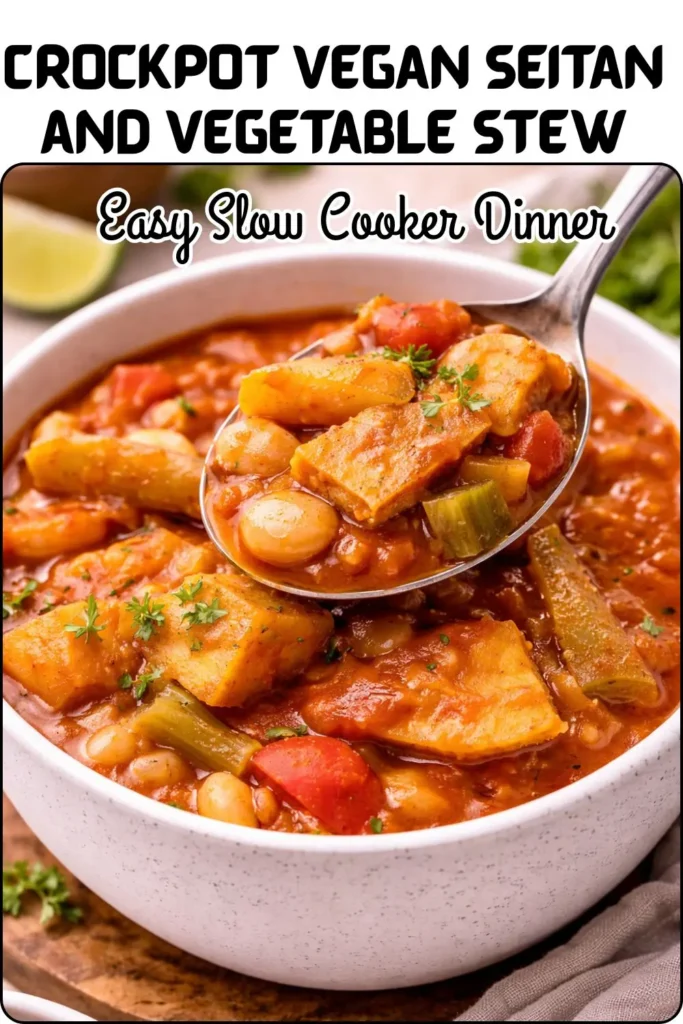 Crockpot Vegan Seitan and Vegetable Stew