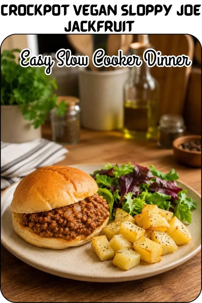 Crockpot Vegan Sloppy Joe Jackfruit