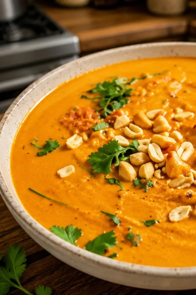 Crockpot Vegan Thai Peanut Sweet Potato Curry
