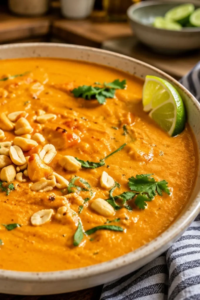 Crockpot Vegan Thai Peanut Sweet Potato Curry