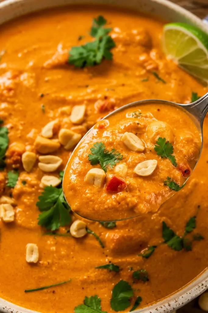 Crockpot Vegan Thai Peanut Sweet Potato Curry