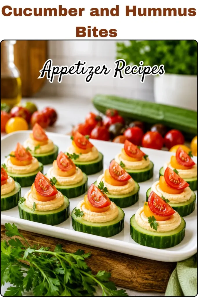 Cucumber and Hummus Bites