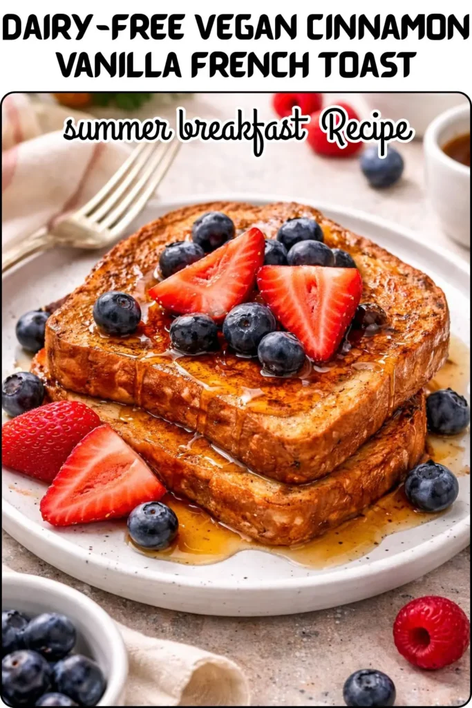 Dairy-Free Vegan Cinnamon Vanilla French Toast