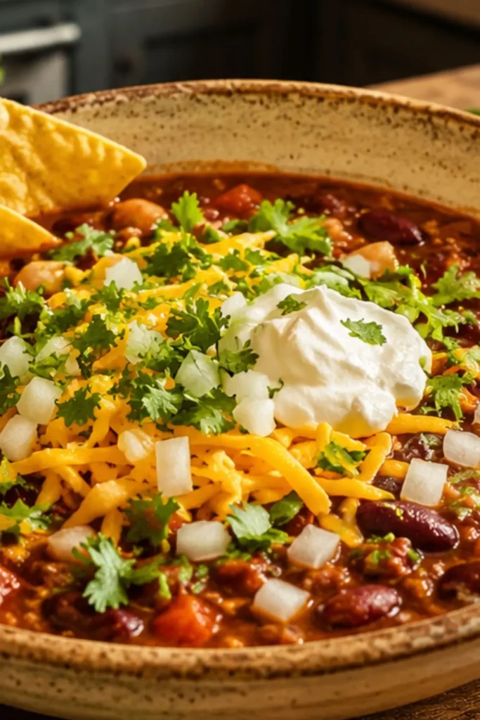 Slow Cooker Vegan 3-Bean Summer Chili