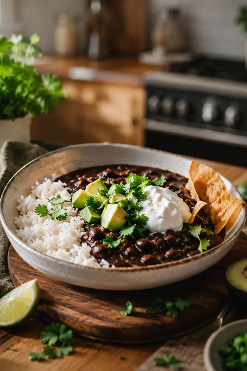 Crockpot Spicy Vegan Black Bean Soup