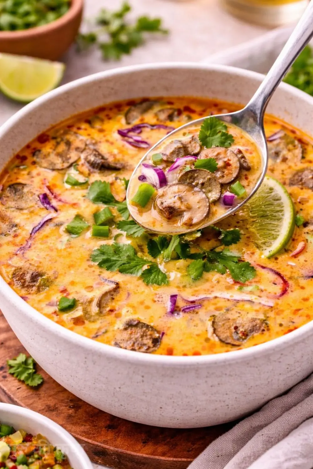 Easy Crockpot Vegan Thai Coconut Lemongrass Soup