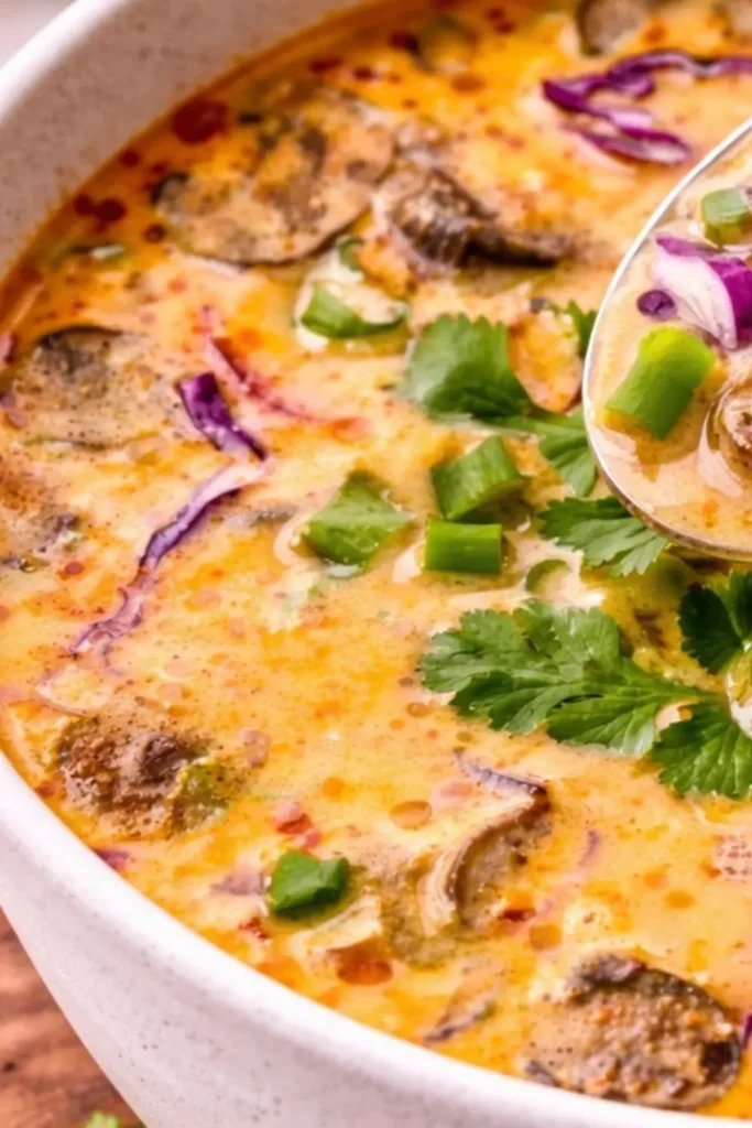 Easy Crockpot Vegan Thai Coconut Lemongrass Soup
