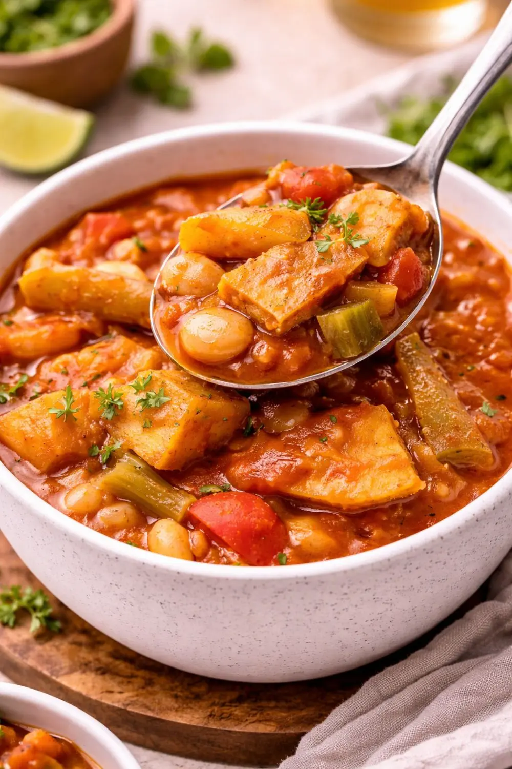 Crockpot Vegan Seitan and Vegetable Stew