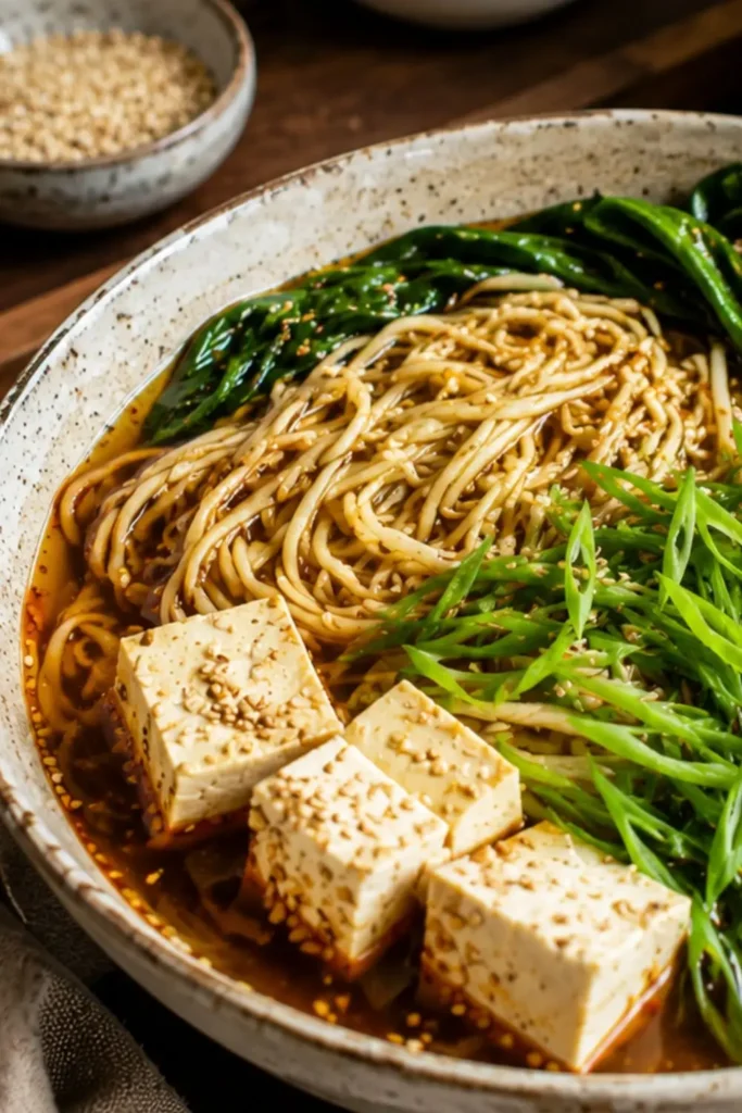Easy Crockpot Vegan Tofu and Vegetable Soup