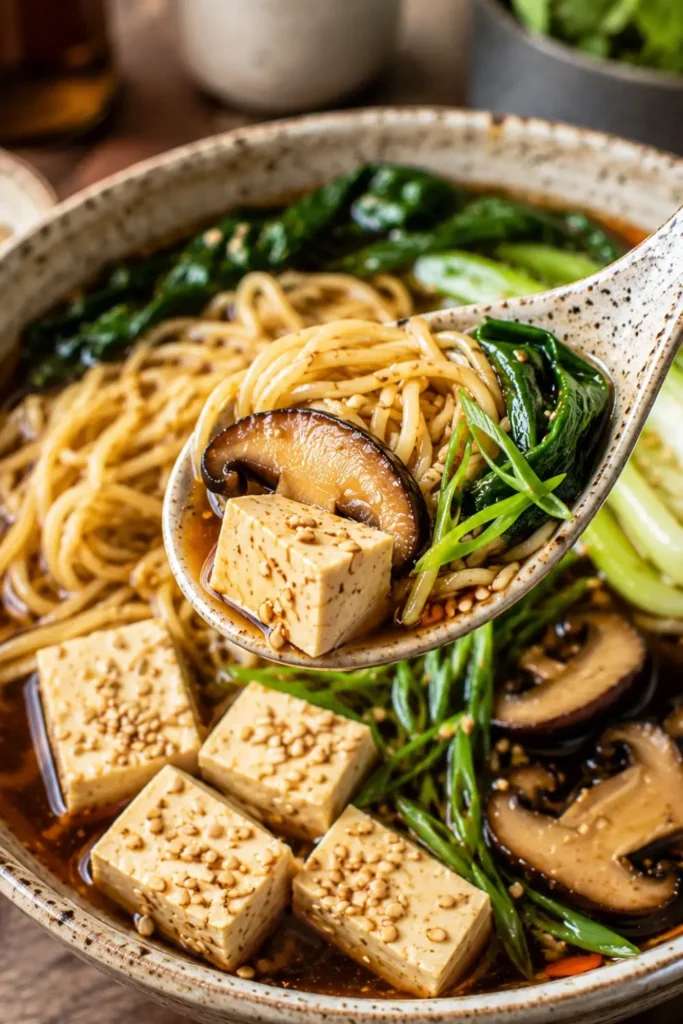 Easy Crockpot Vegan Tofu and Vegetable Soup