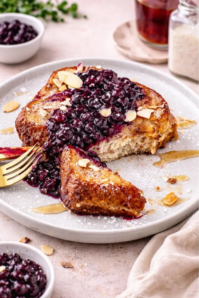 Easy Vegan Blueberry French Toast Casserole