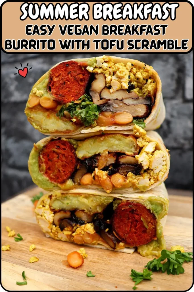 Easy Vegan Breakfast Burrito with Tofu Scramble