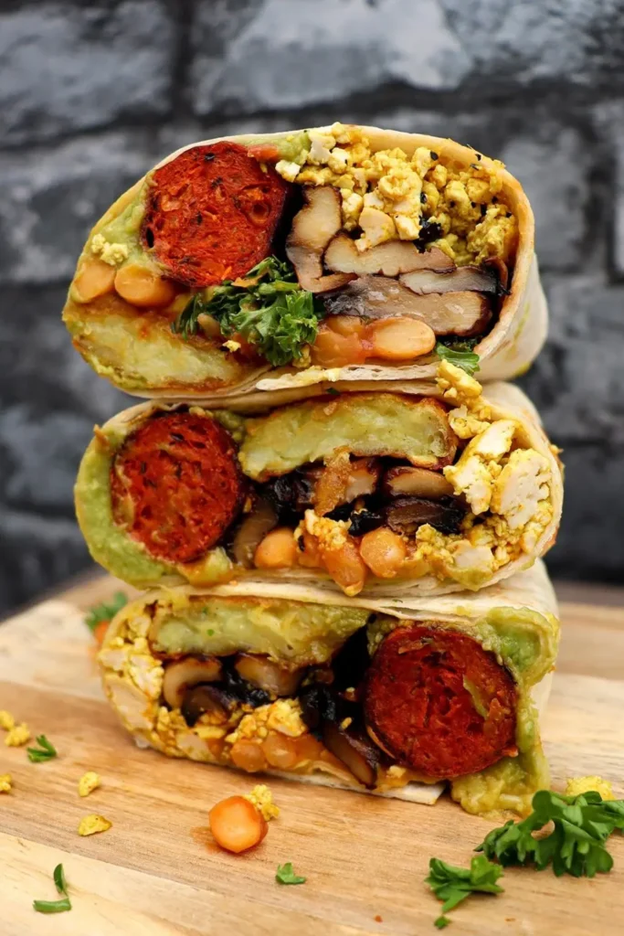 Easy Vegan Breakfast Burrito with Tofu Scramble Summer Breakfast Recipe