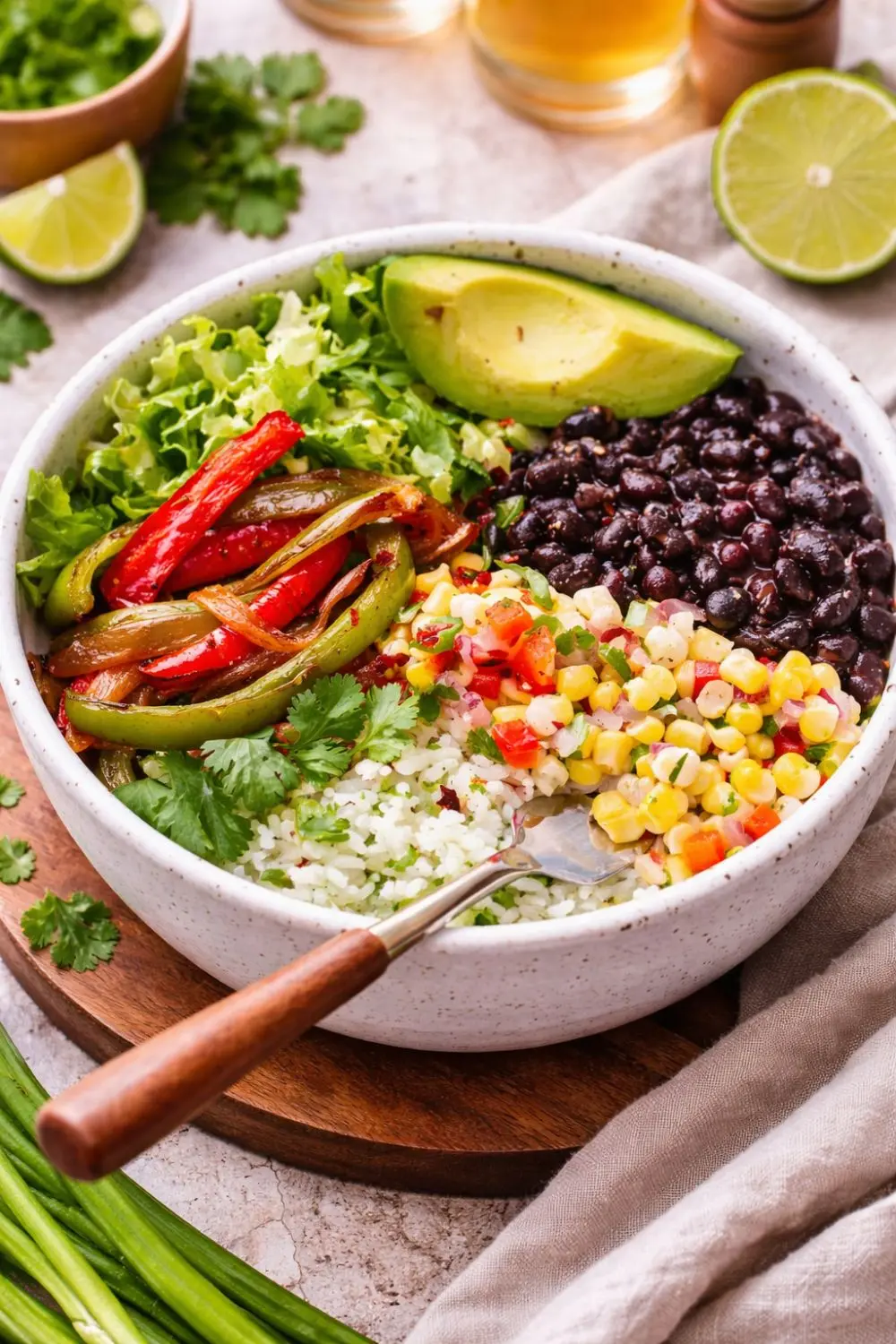 Easy Vegan Crockpot Burrito Bowls