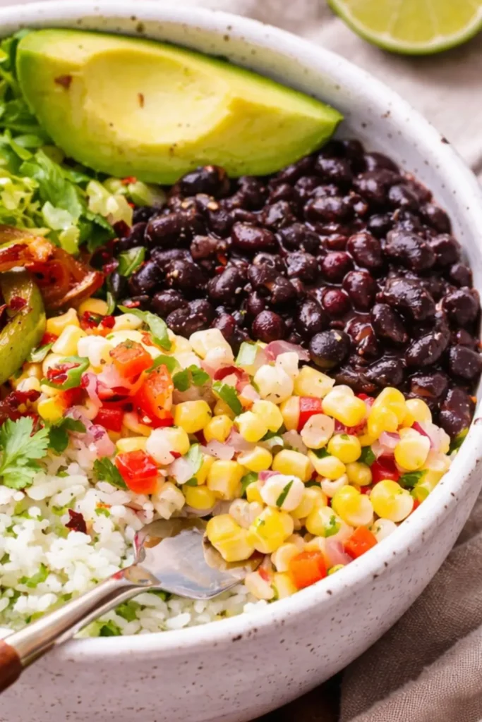 Easy Vegan Crockpot Burrito Bowls