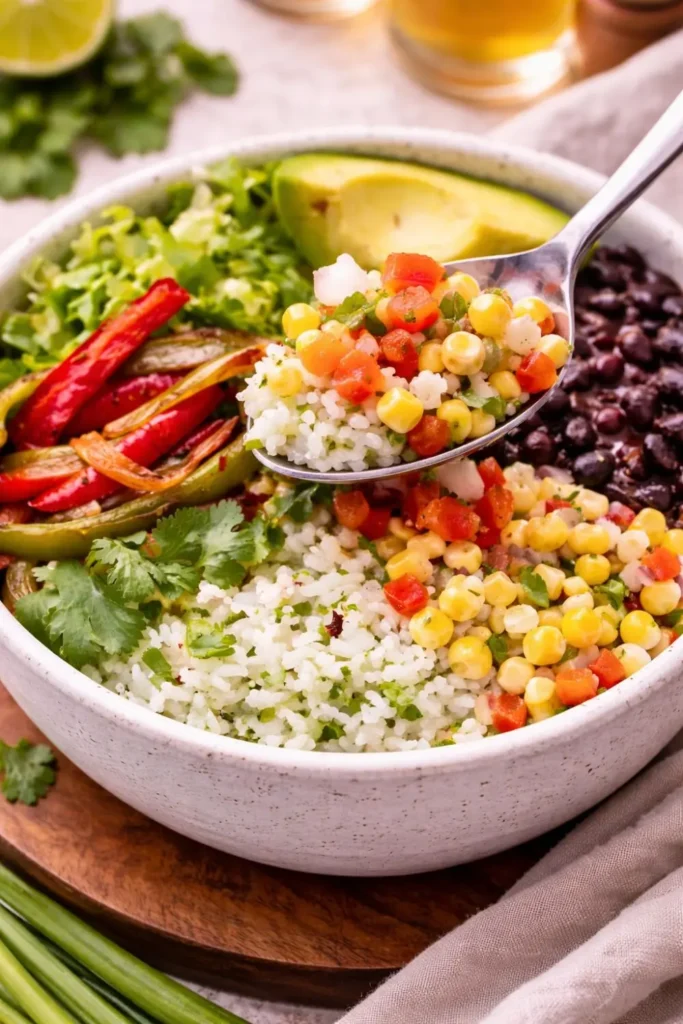 Easy Vegan Crockpot Burrito Bowls