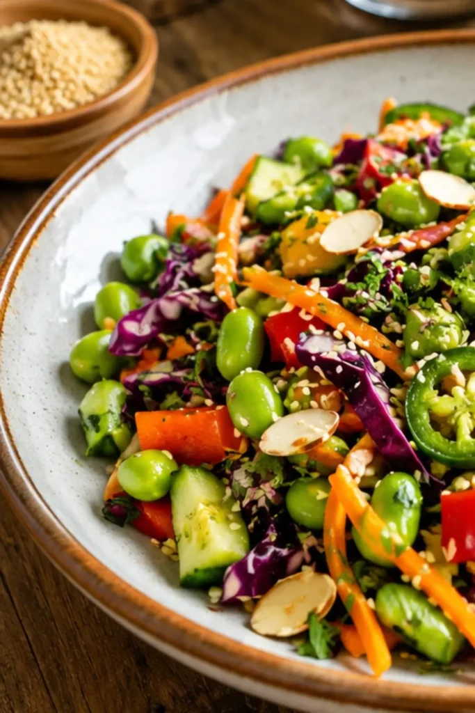 Easy Vegan Edamame and Veggie Breakfast Bowl