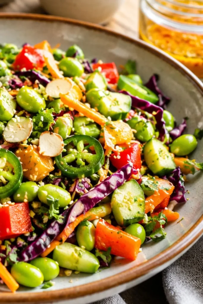 Easy Vegan Edamame and Veggie Breakfast Bowl