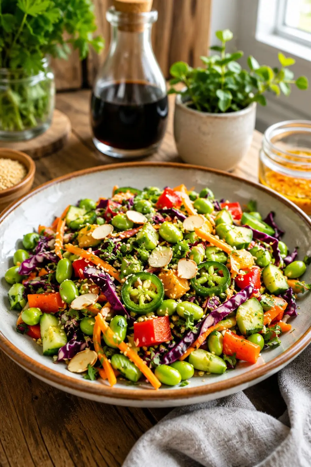 Easy Vegan Edamame and Veggie Breakfast Bowl