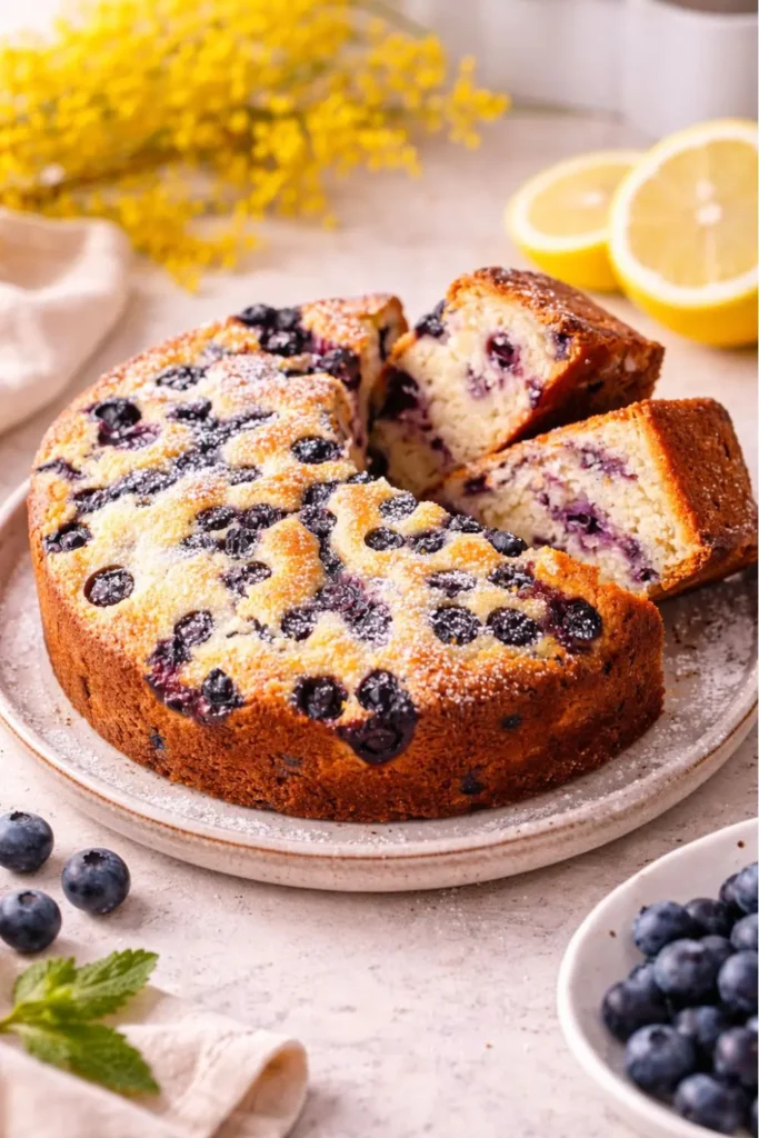 Easy Vegan Lemon Blueberry Loaf Cake