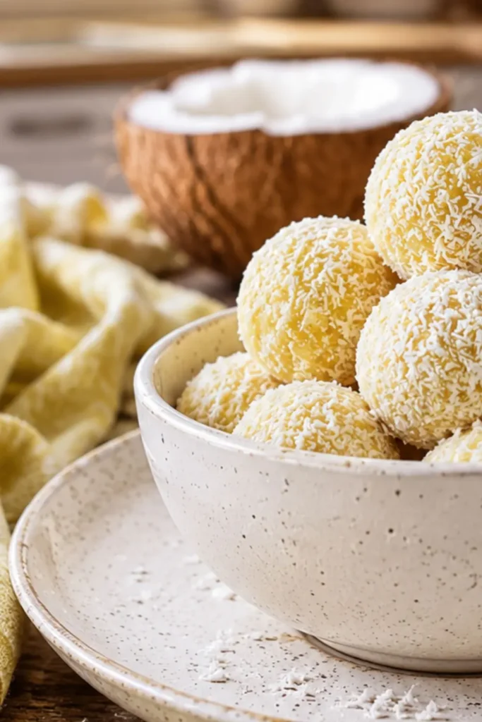 Easy Vegan Lemon Coconut Energy Bites