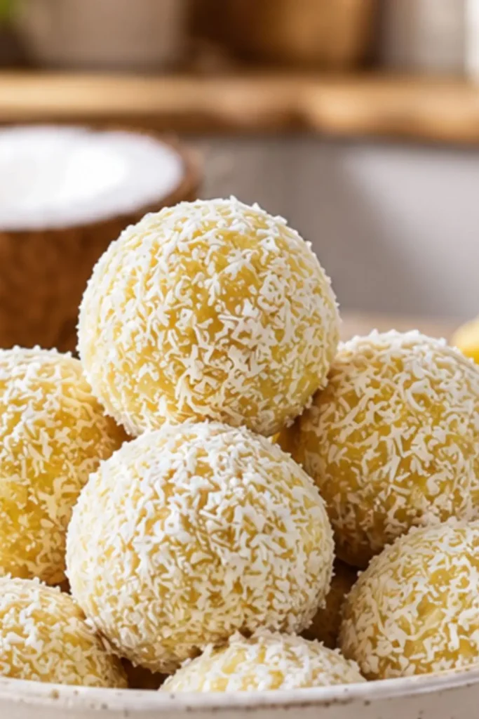 Easy Vegan Lemon Coconut Energy Bites